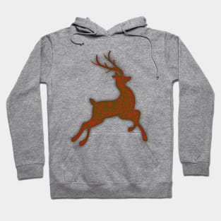 Red Flying Reindeer Mandala Hoodie